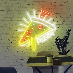 Zeige Details für Neon Pizza Lecker Bild von Neon Pizza Lecker