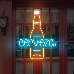 Mostrar detalles de Neón Botella de Cerveza Imagen de Neón Botella de Cerveza