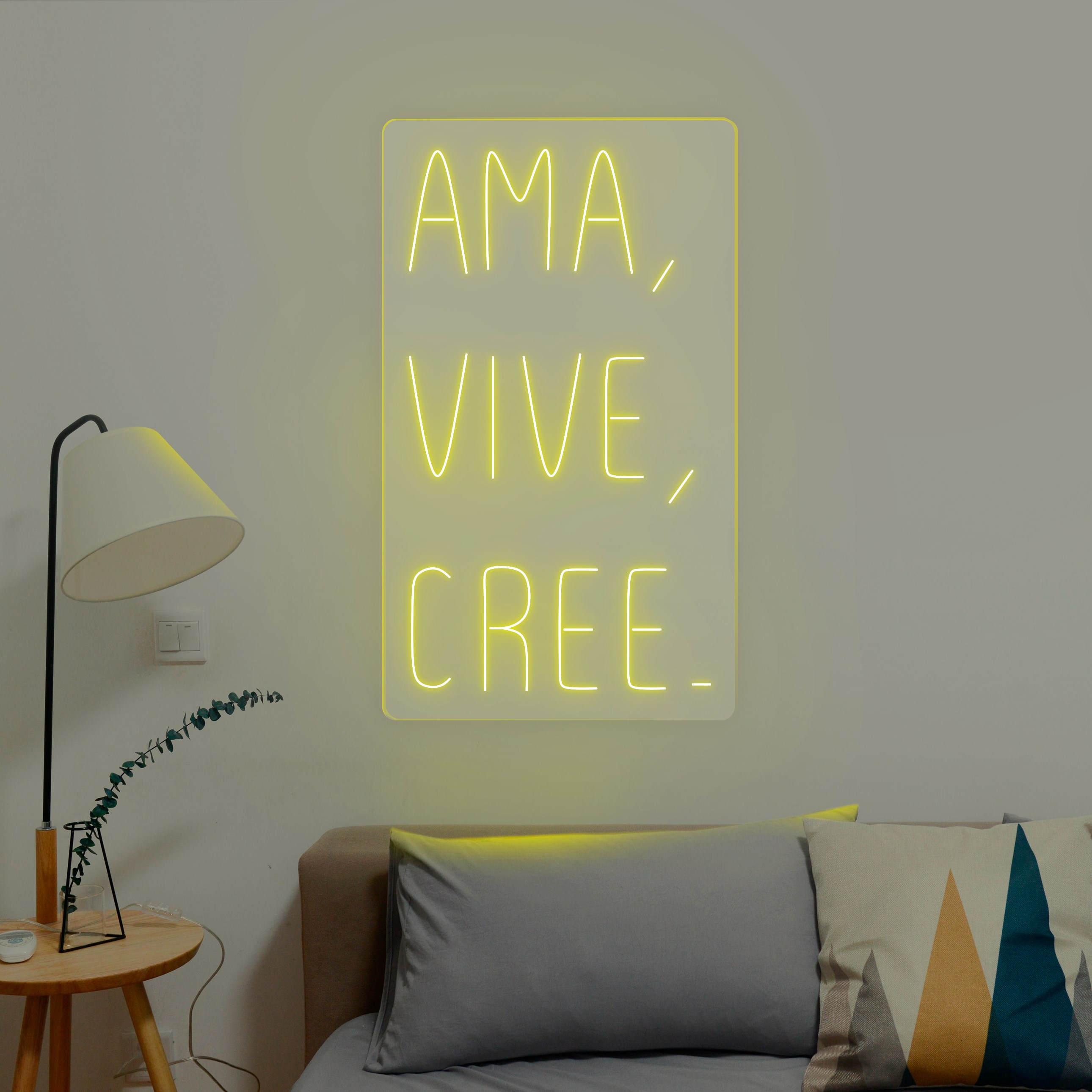 Picture of Neón frase "ama, vive, cree"