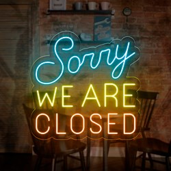 Zeige Details für Neon Sorry We Are Closed Bild von Neon Sorry We Are Closed