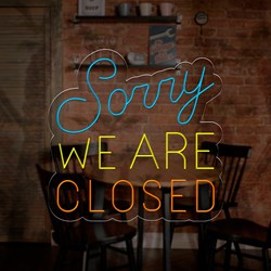 Zeige Details für Neon Sorry We Are Closed Bild von Neon Sorry We Are Closed
