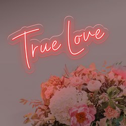 Zeige Details für Neon für Hochzeit "True love" Bild von Neon für Hochzeit "True love"