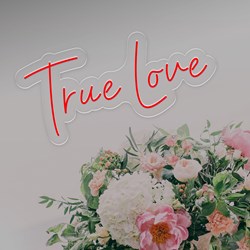 Zeige Details für Neon für Hochzeit "True love" Bild von Neon für Hochzeit "True love"