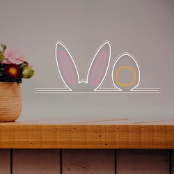 Imagen de Neón de Pascuas Conejito y Huevo