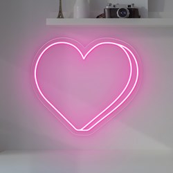 Zeige Details für Günstige Neon Herz Bild von Günstige Neon Herz