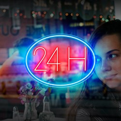 Zeige Details für Neon für "24H" geöffnet Bild von Neon für "24H" geöffnet