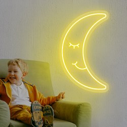 Zeige Details für Günstige Neon Mond Bild von Günstige Neon Mond