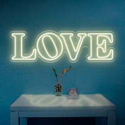 Zeige Details für Günstige Neon "Love" Vintage Bild von Günstige Neon "Love" Vintage
