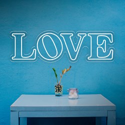 Zeige Details für Günstige Neon "Love" Vintage Bild von Günstige Neon "Love" Vintage
