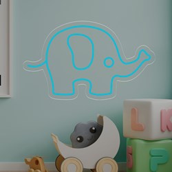 Afficher les détails pour Néon économique éléphant Image de Néon économique éléphant