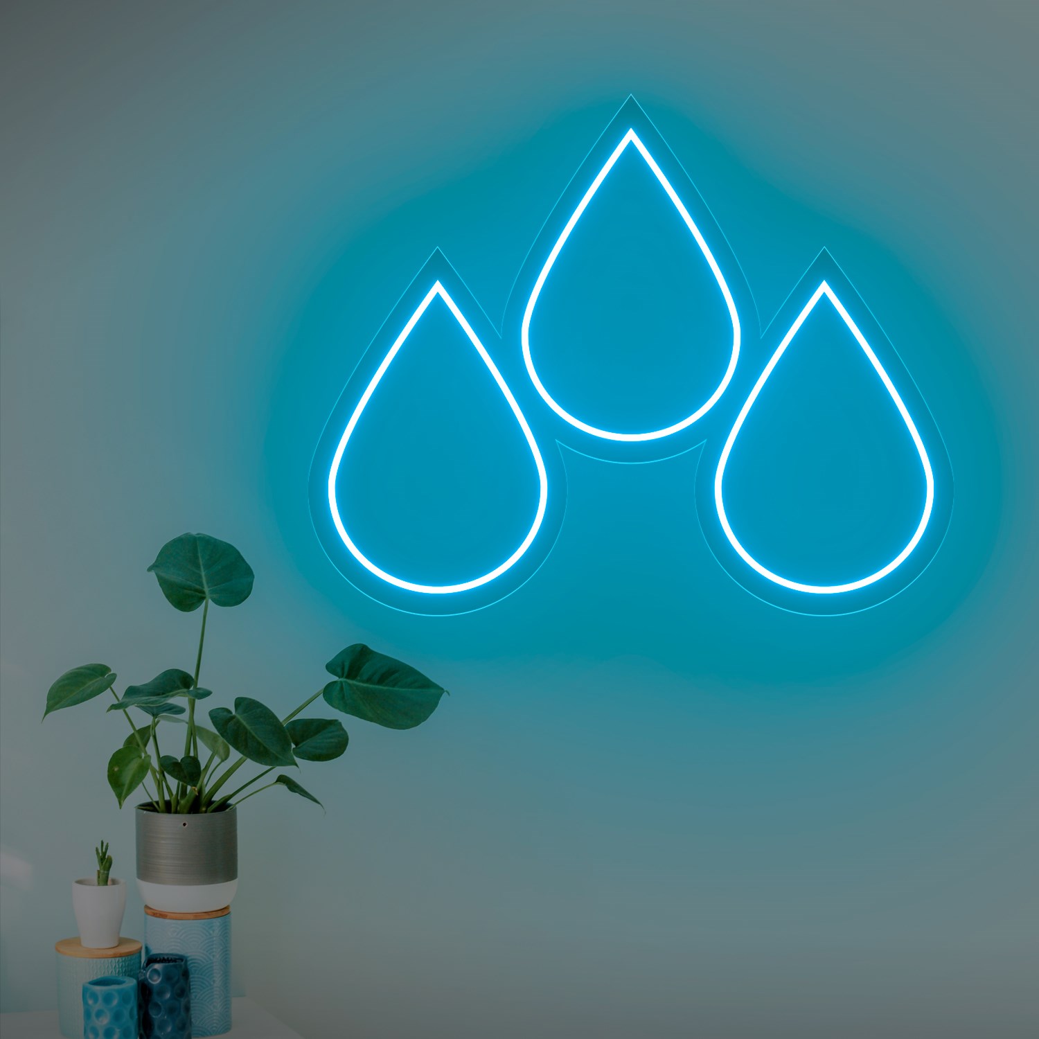 Picture of Water Drops Neon Sign