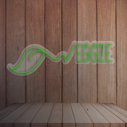 Afficher les détails pour Néon restaurant "Veggie" Image de Néon restaurant "Veggie"