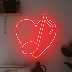 Afficher les détails pour Néon économique "Love Music" Image de Néon économique "Love Music"