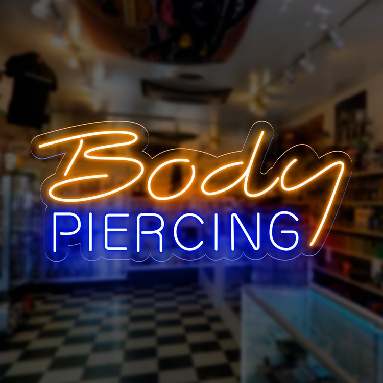 Imagen de Neón para Tiendas "Body Piercing"