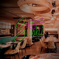 Zeige Details für Neon für Restaurant "Sushi" Bild von Neon für Restaurant "Sushi"