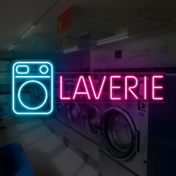 Vedere dettagli per Neón "Lavandería" FRANCIA Immagine di Neón "Lavandería" FRANCIA