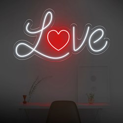 Zeige Details für Günstige Neon "Love Herz" Bild von Günstige Neon "Love Herz"