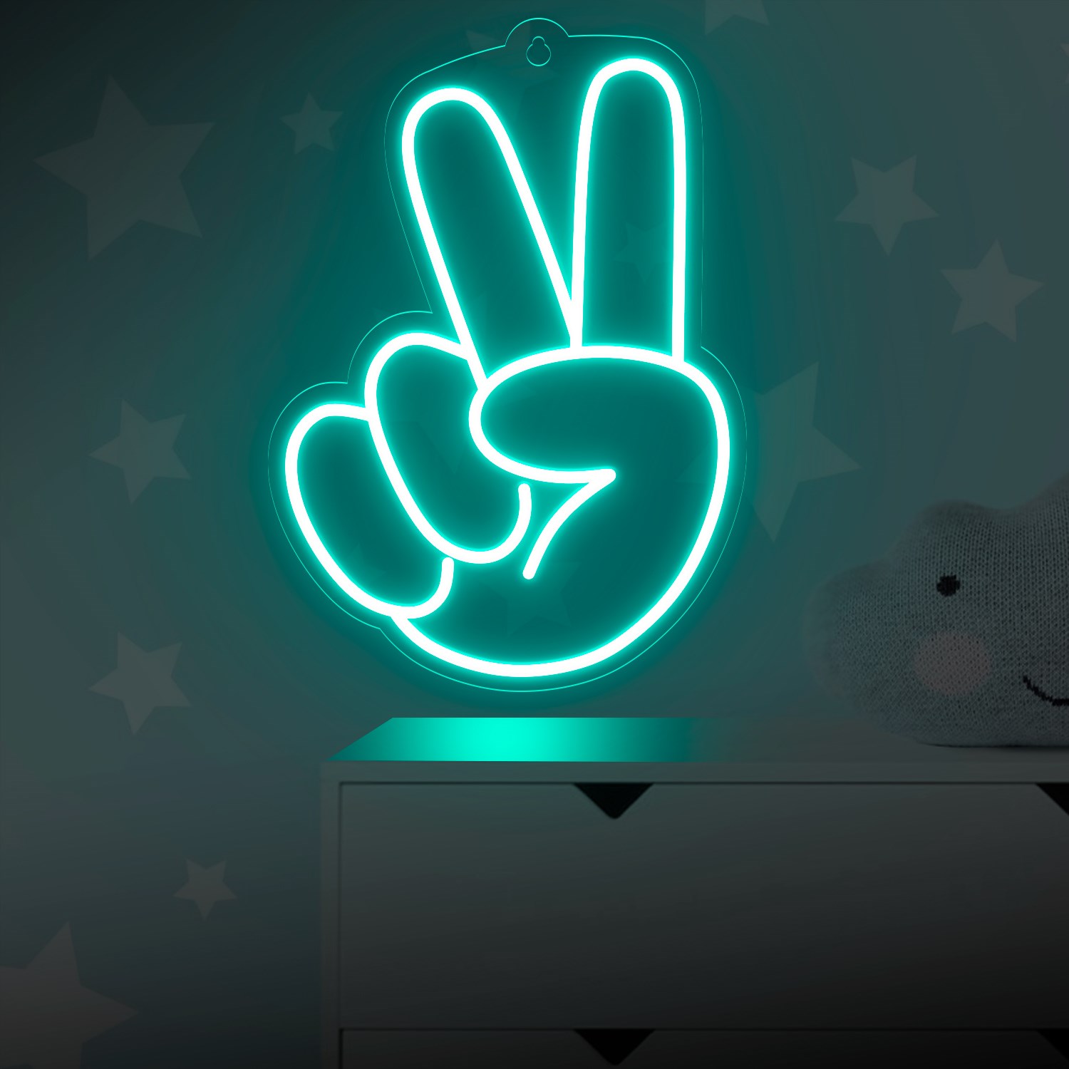 Picture of Peace Hands Neon Sign