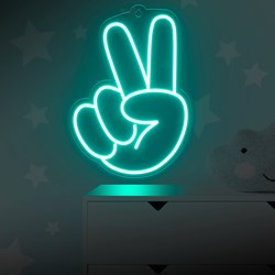 Immagine di Neon economico Mani Peace