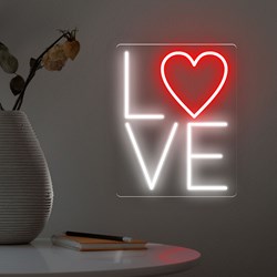 Mostrar detalles de Neón Barato LOVE Cuadrado Imagen de Neón Barato LOVE Cuadrado