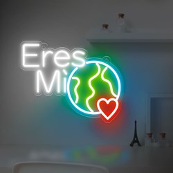 Mostrar detalles de Neón para San Valentín "Eres Mi Mundo" Imagen de Neón para San Valentín "Eres Mi Mundo"