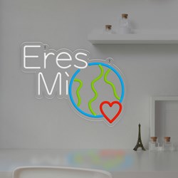 Mostrar detalles de Neón para San Valentín "Eres Mi Mundo" Imagen de Neón para San Valentín "Eres Mi Mundo"